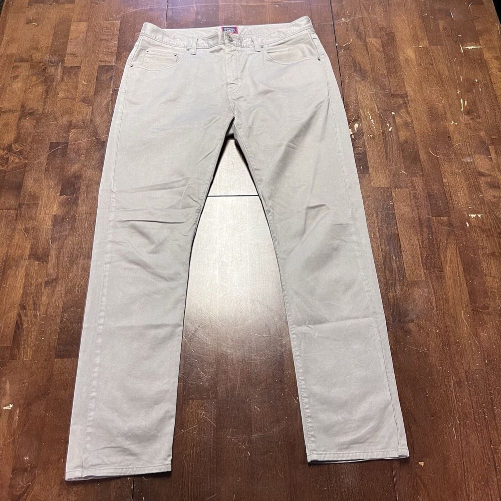 UNTUCKit Renzo Straight Fit Pima Cotton 5-Pocket Chino Pants Mens 35(36)X32 Grey